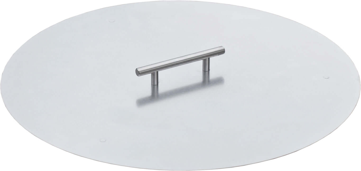 LuxCraft 20" Round Stainless Steel Burner Cover for outdoor fire pit