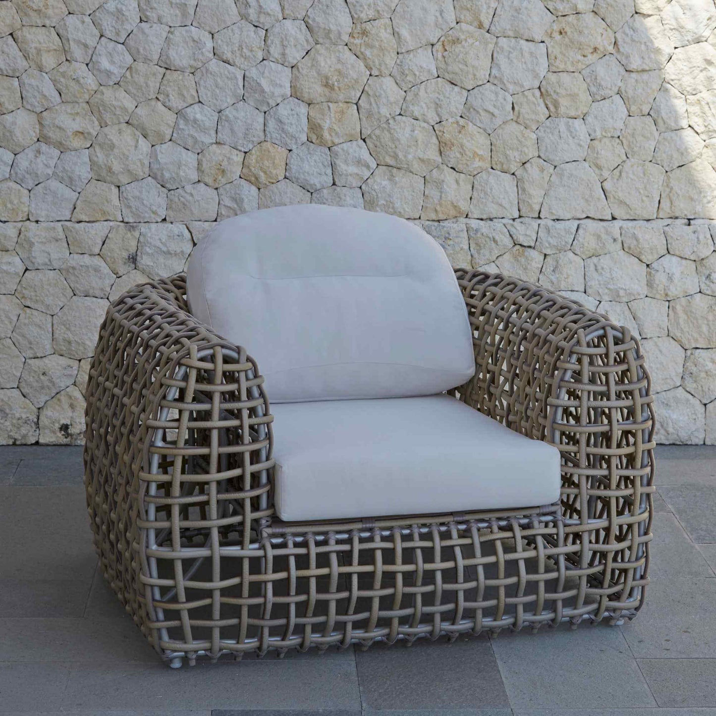 Dynasty Outdoor Armchair (Kubu Mushroom) with Sunbrella Cushion