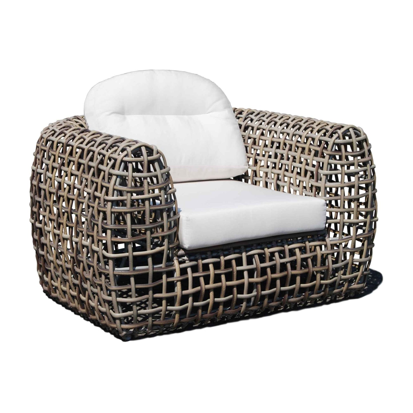 Dynasty 5-Piece Outdoor Seating Set with Sunbrella Cushion (Kubu Mushroom)