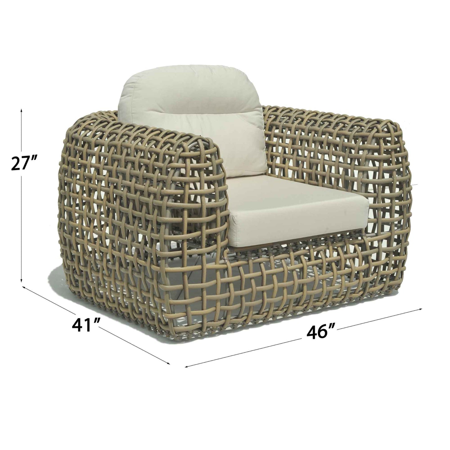 Dynasty Outdoor Armchair (Kubu Mushroom) with Sunbrella Cushion