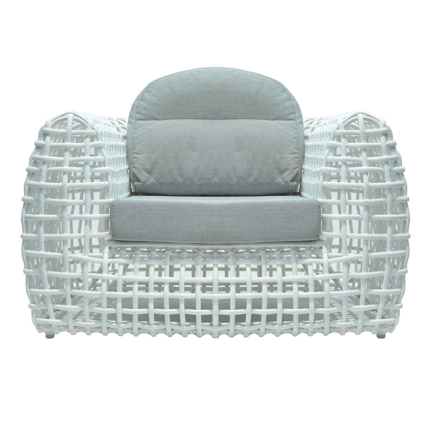 Dynasty Outdoor Armchair (White Mushroom) with Sunbrella Cushion