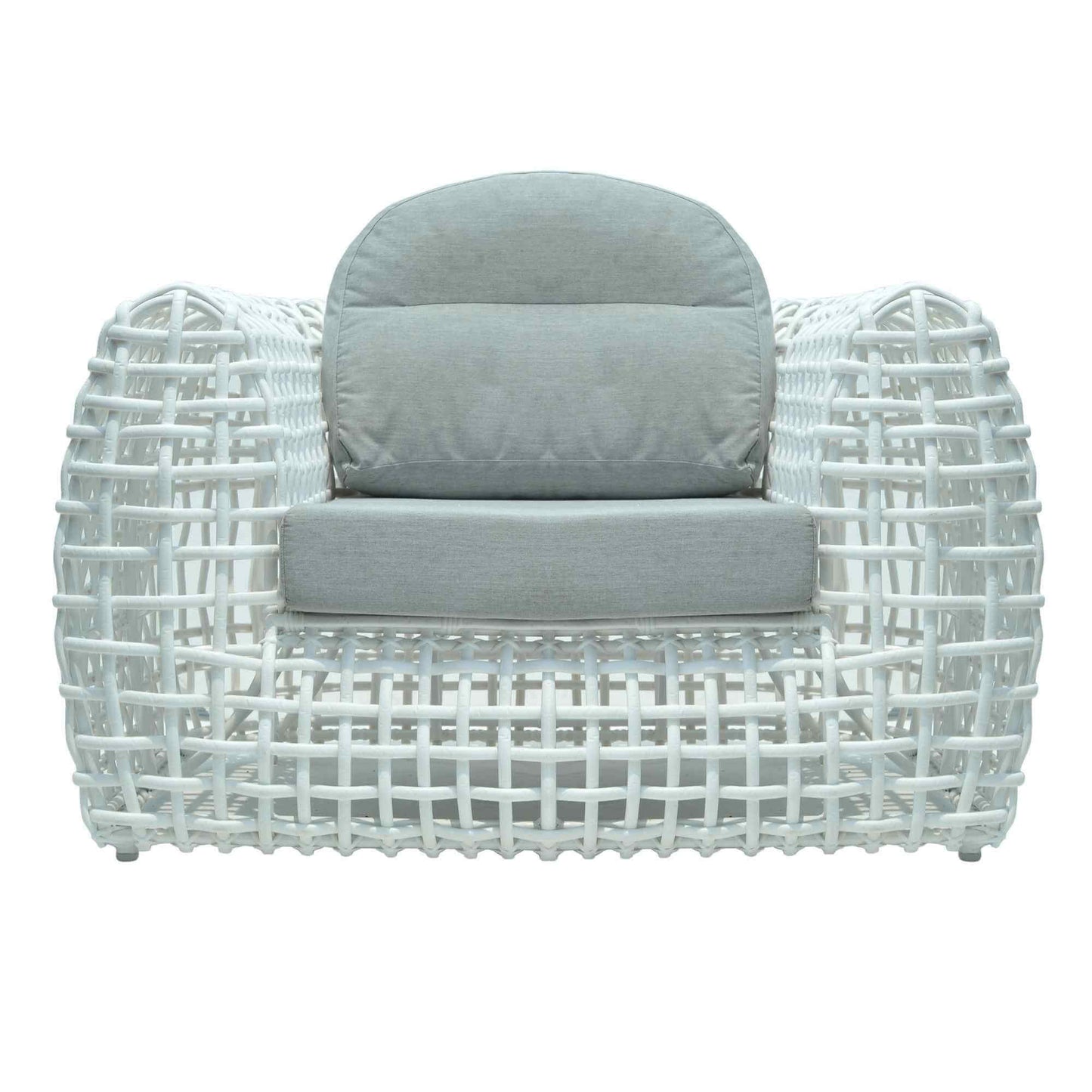 Dynasty Outdoor Armchair (White Mushroom) with Sunbrella Cushion