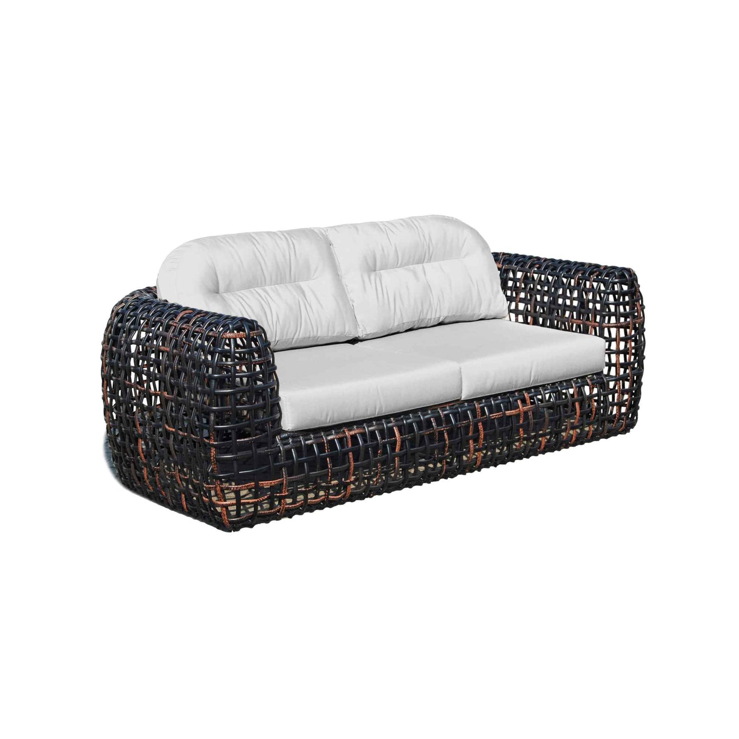 Dynasty Outdoor Sofa (Black Mushroom) with Sunbrella Cushion