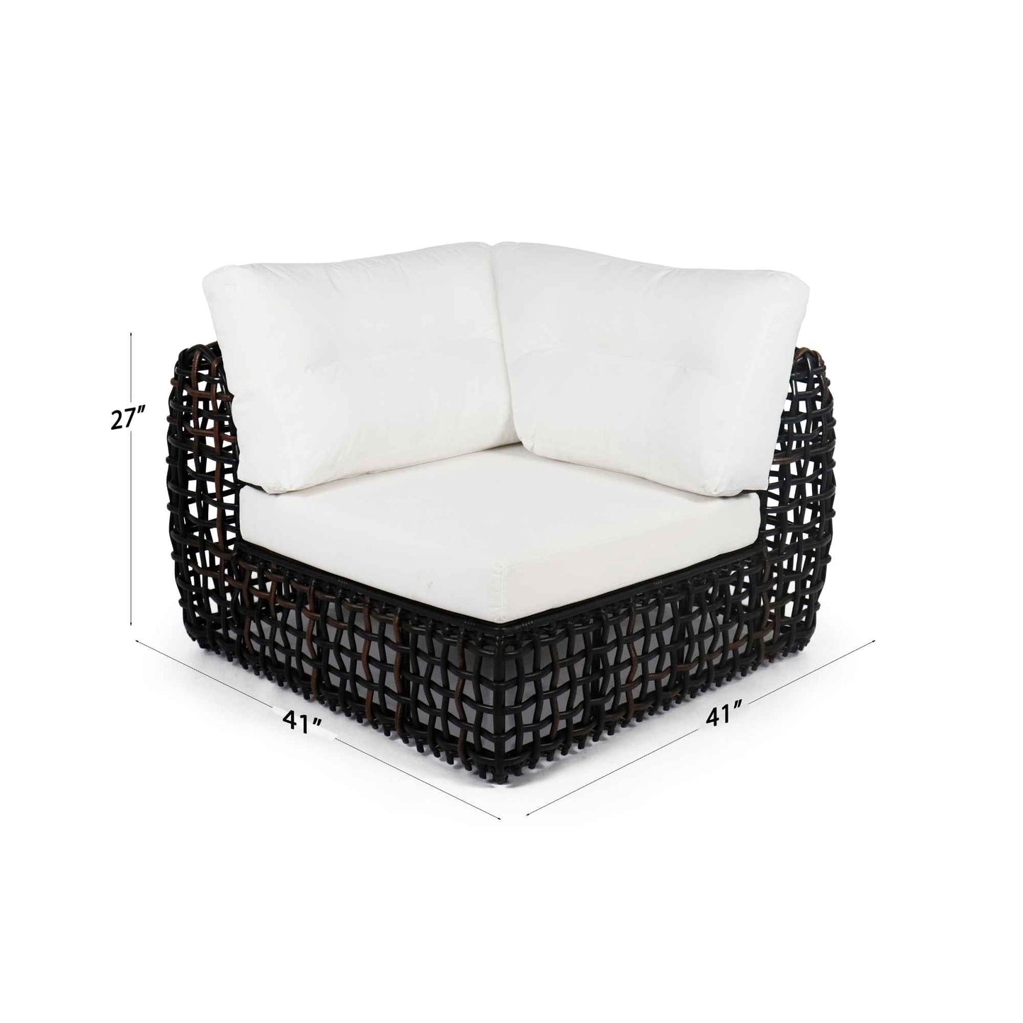 Dynasty 10-Piece Sectional Set (Black Mushroom) with Sunbrella Cushions