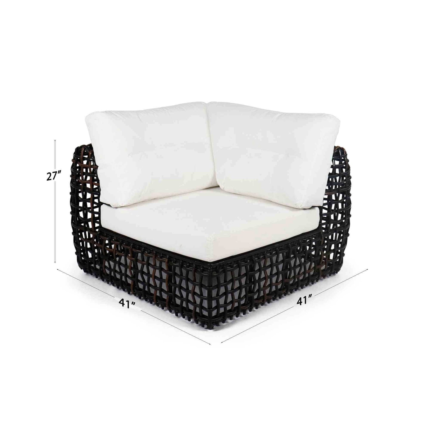 Dynasty 10-Piece Sectional Set (Black Mushroom) with Sunbrella Cushions