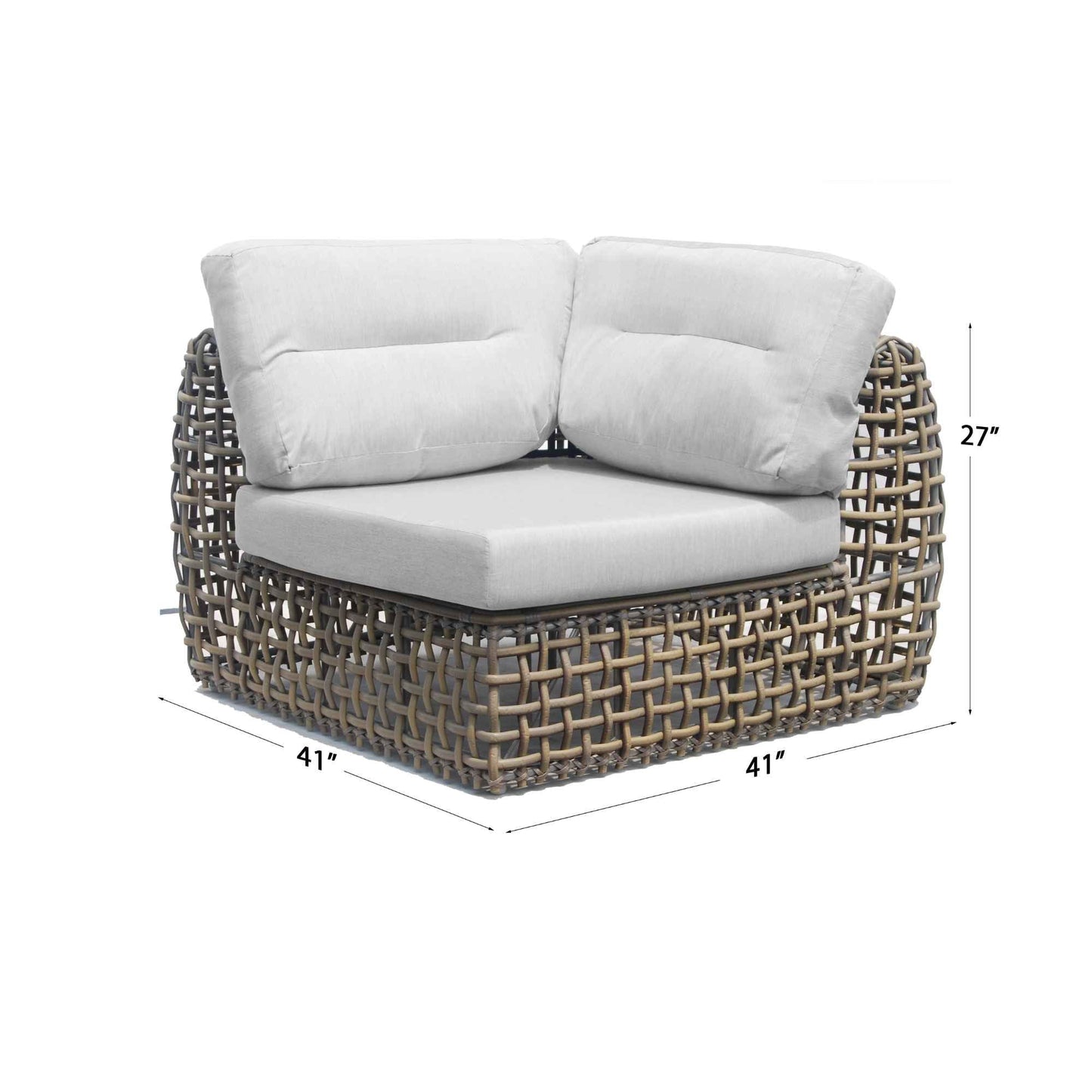 Dynasty 10-Piece Sectional Set (Kubu Mushroom) with Sunbrella Cushions