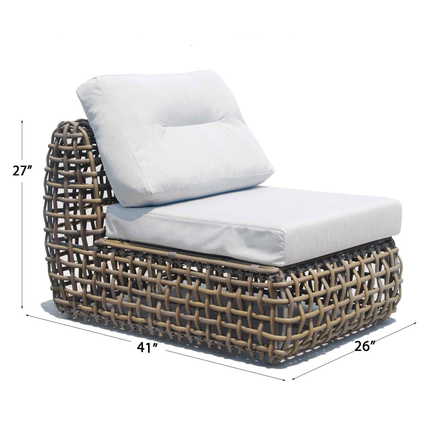 Dynasty 10-Piece Sectional Set (Kubu Mushroom) with Sunbrella Cushions
