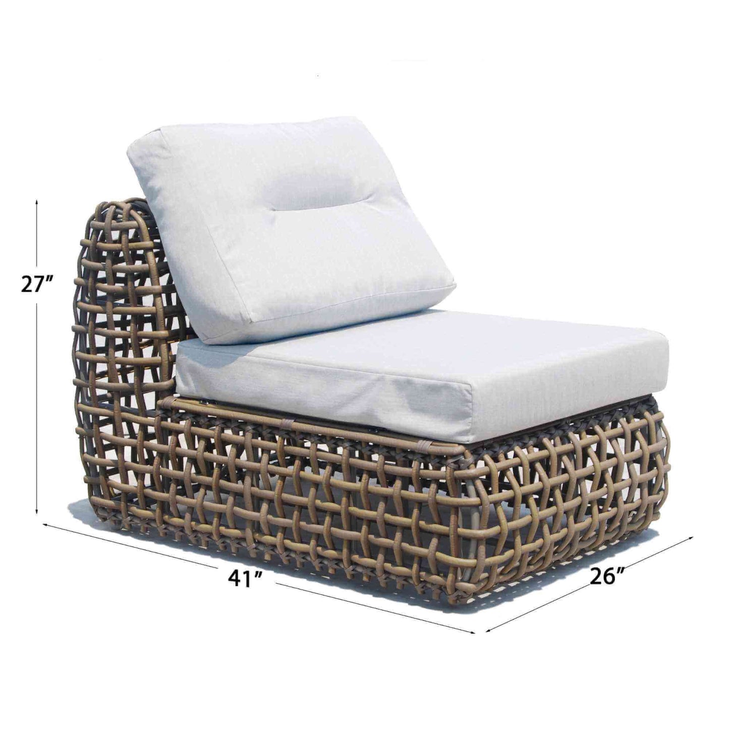 Dynasty 10-Piece Sectional Set (Kubu Mushroom) with Sunbrella Cushions