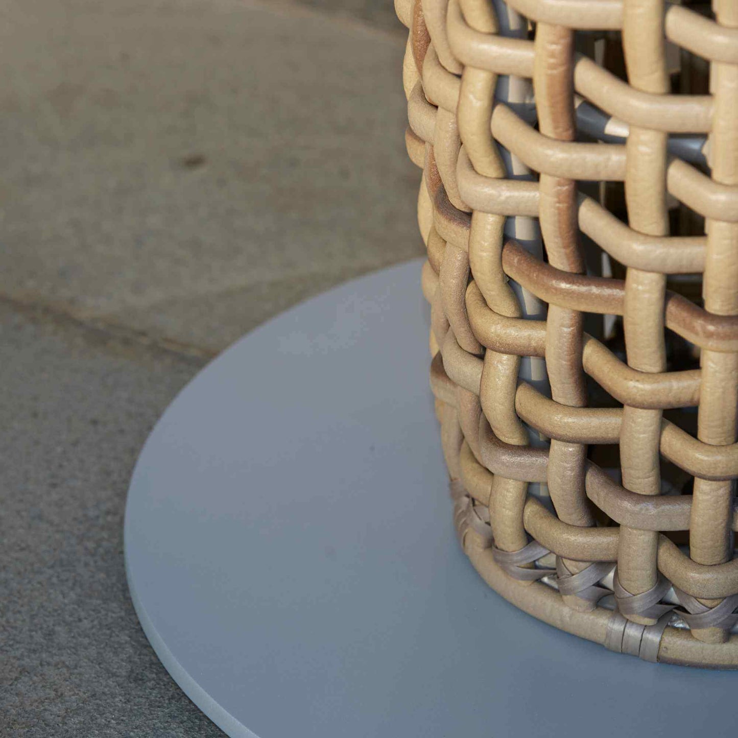 Dynasty Round Outdoor Dining Table with Glass (Kubu Mushroom)