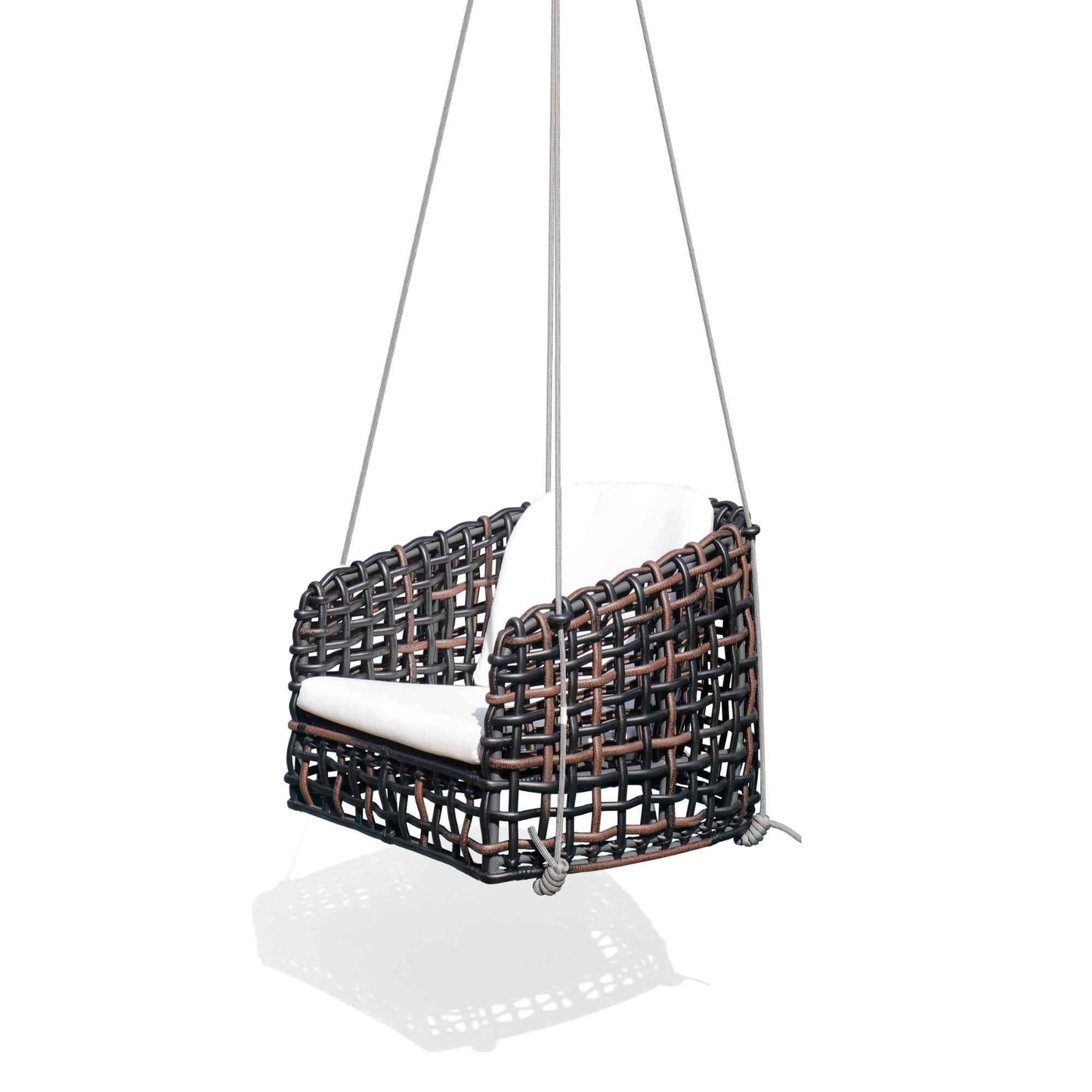 Dynasty Outdoor Hanging Dining Armchair with Sunbrella Cushion (Black Mushroom)