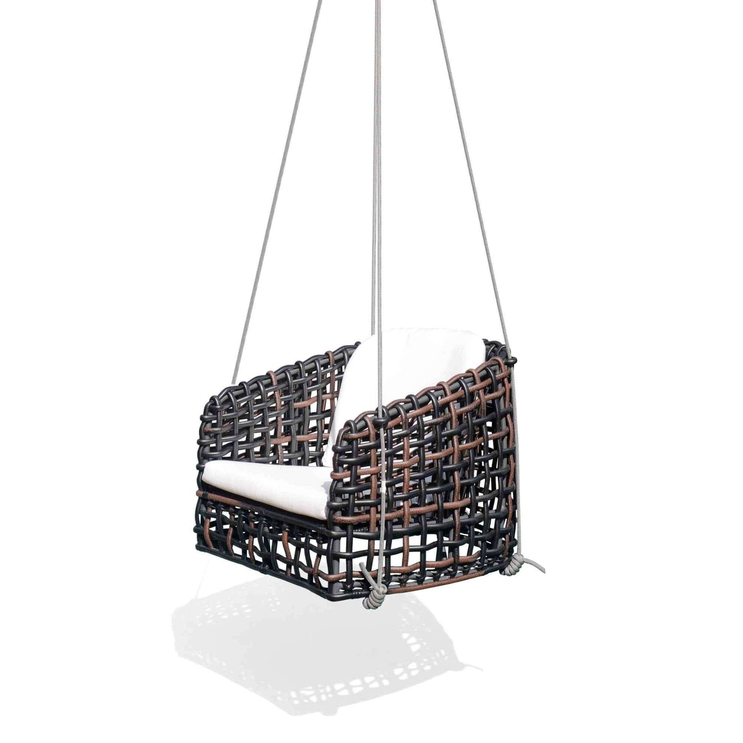 Dynasty Outdoor Hanging Dining Armchair with Sunbrella Cushion (Black Mushroom)