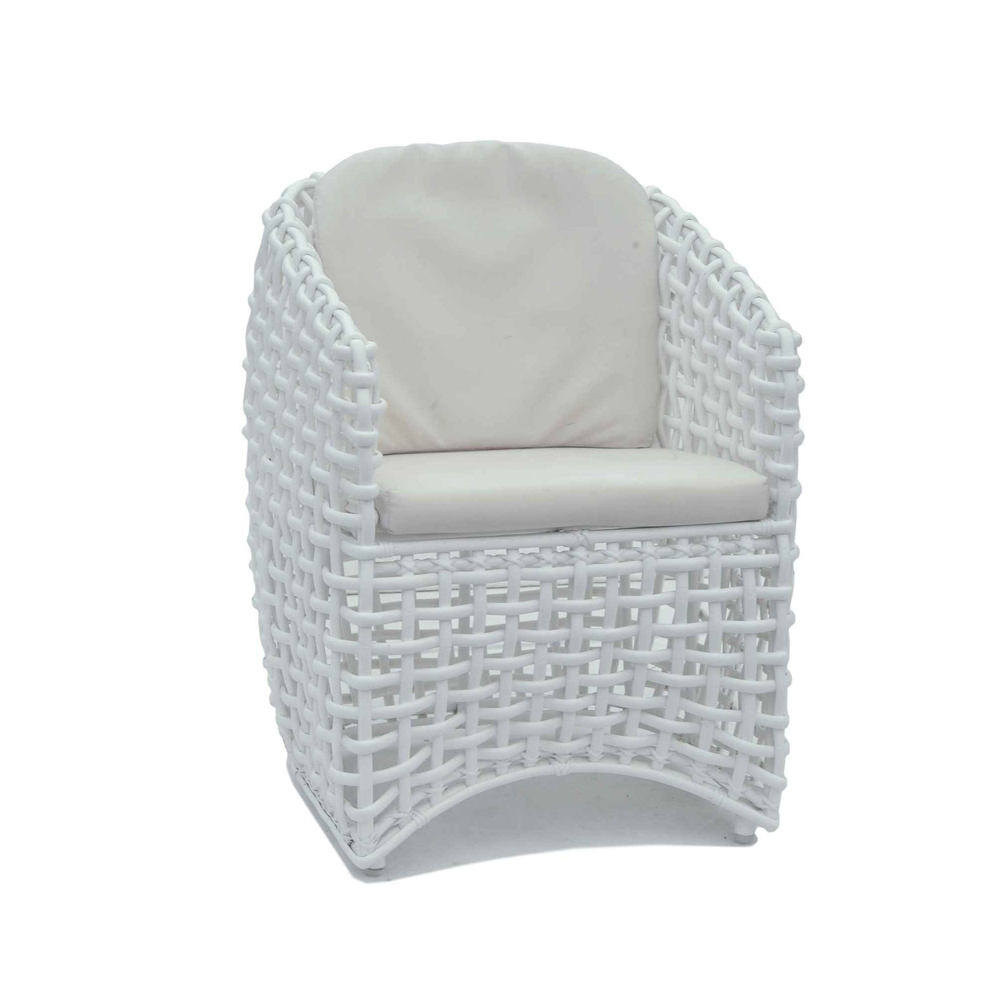 Dynasty 5-Piece Dining Set with Sunbrella Cushion (White Mushroom)