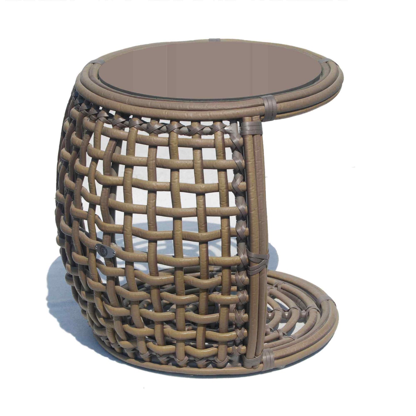 Dynasty Outdoor Auxiliary Table with Glass (Kubu Mushroom)