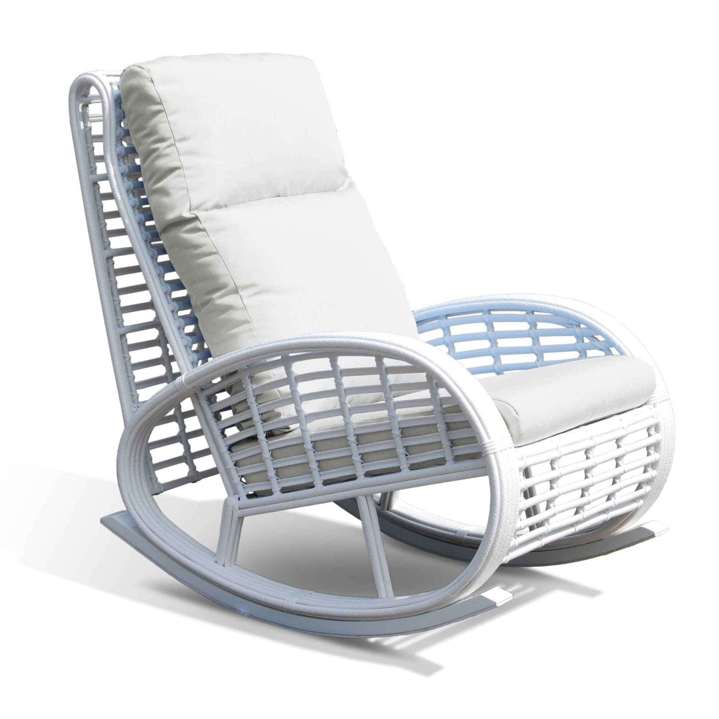 Dynasty Rocker with Sunbrella Cushion (White Mushroom)