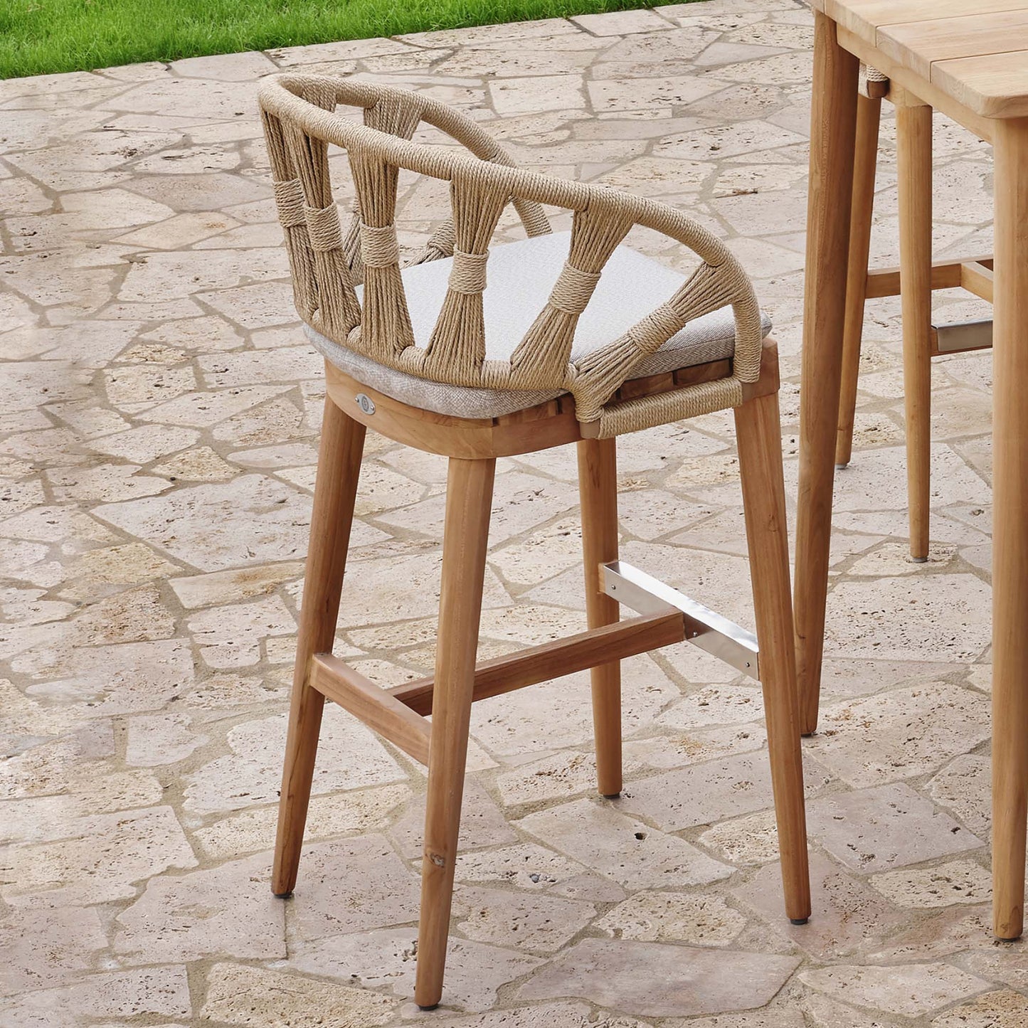 Krabi 5-Piece Outdoor Pub Set with Sunbrella Cushions