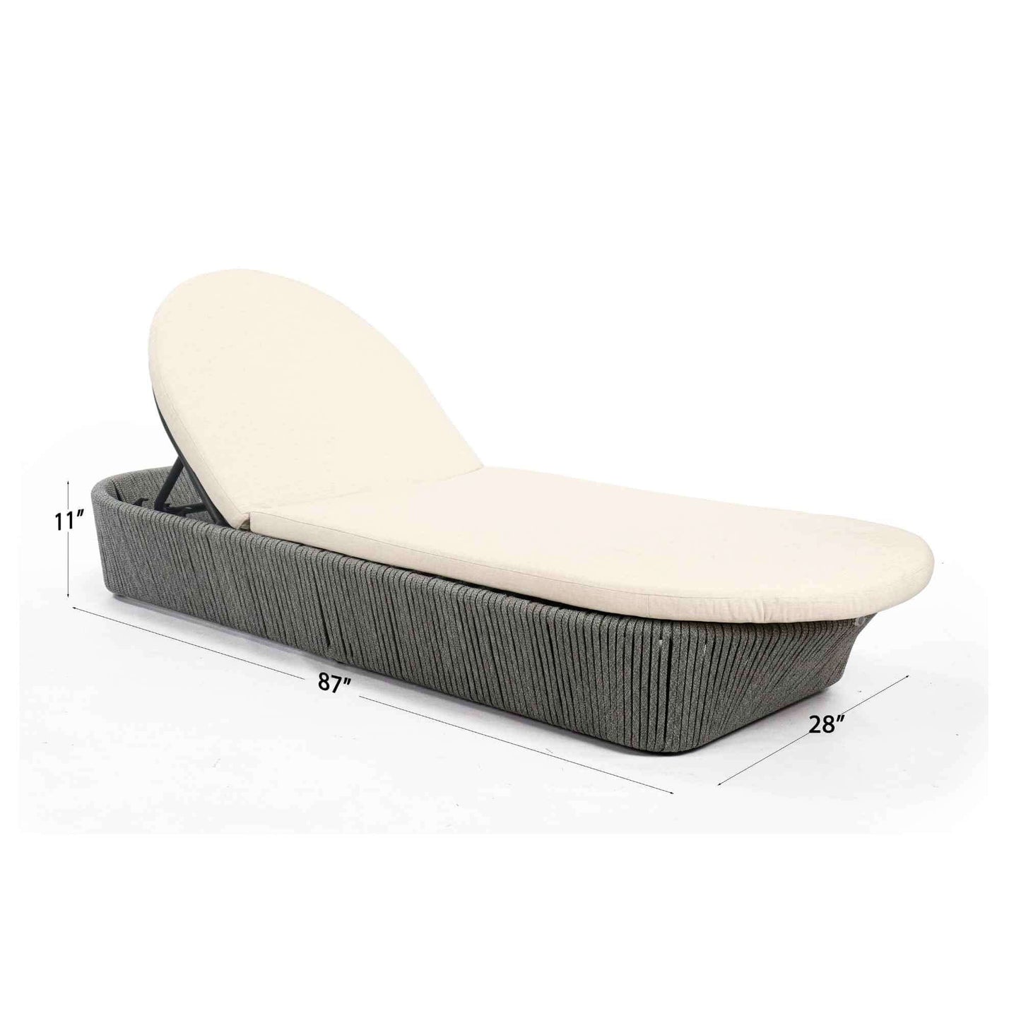 Boston Chaise Lounger with Sunbrella Cushion