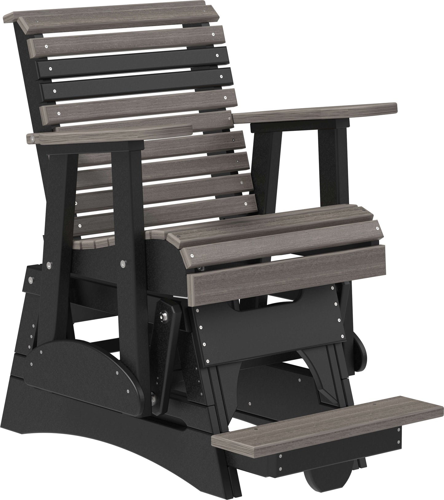 LuxCraft 2' Plain Outdoor Balcony Glider Chair