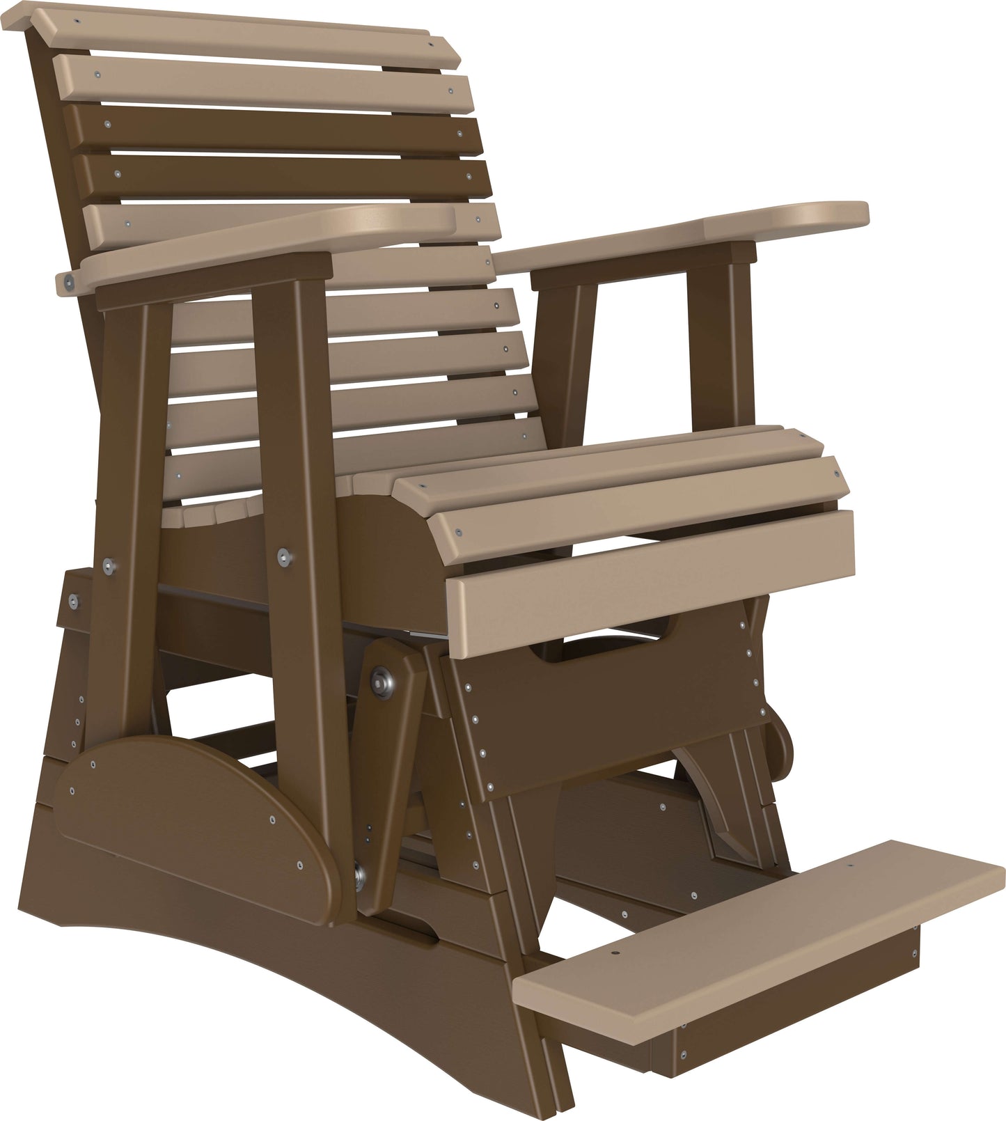 LuxCraft 2' Plain Outdoor Balcony Glider Chair