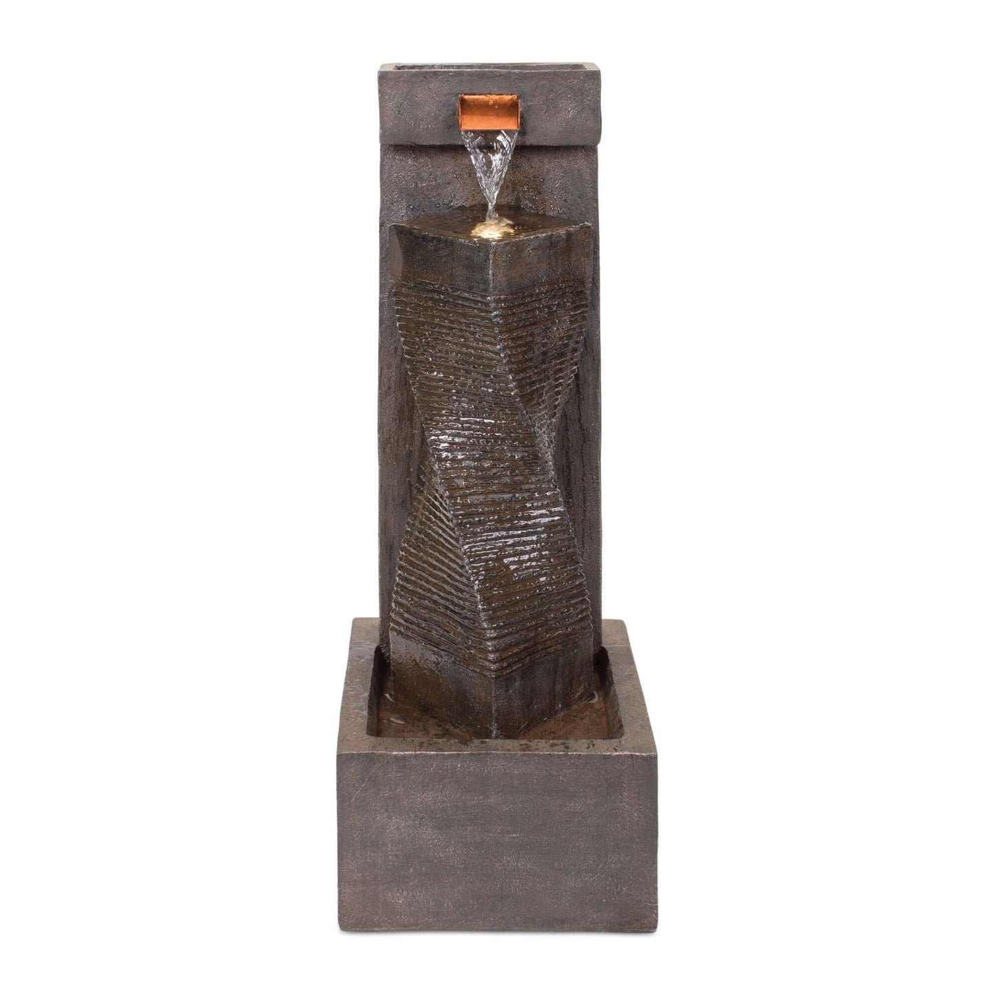 Melrose International Stone Cascading Wall Fountain 33.5"H great for indoor or outdoor use and made from sturdy polyresin and stone powder construction