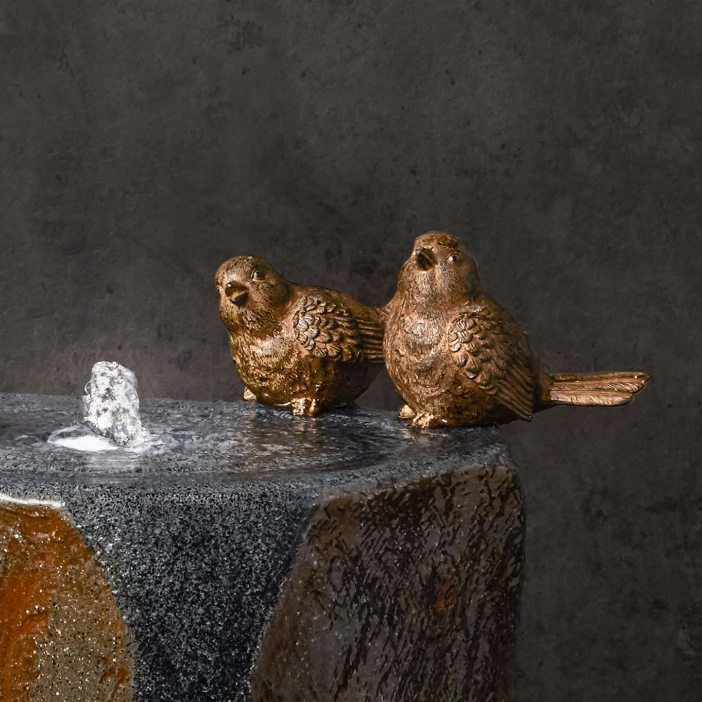 Melrose International stone bird bath pool fountain for indoor and outdoor use