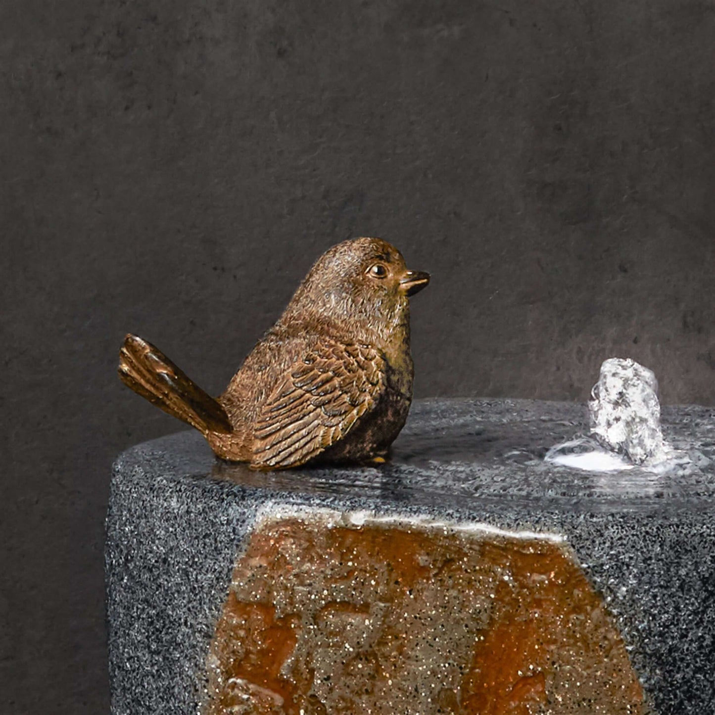 Melrose International stone bird bath pool fountain for indoor and outdoor use