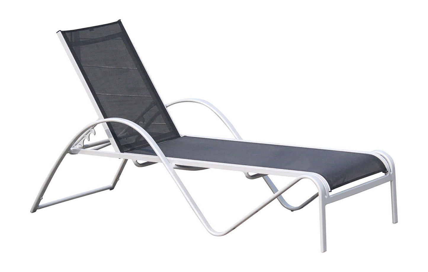 All weather proof chaise lounge with cushion made with HDPE synthetic wicker