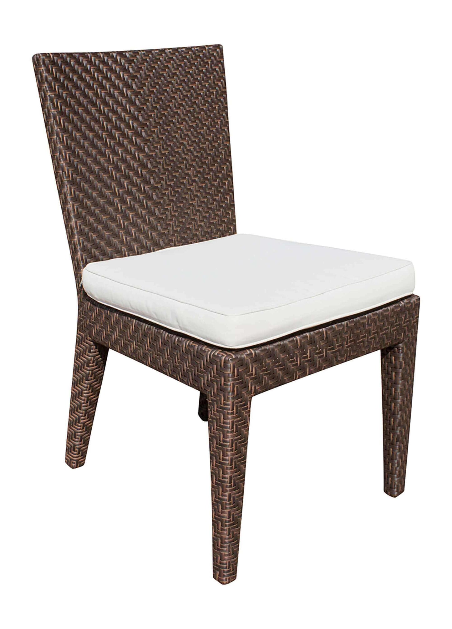 Outdoor dining side chair with cushion
