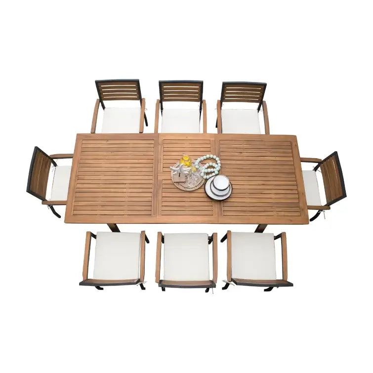 Panama Jack 7-piece Grade-A Teak wood outdoor rectangular table dining set