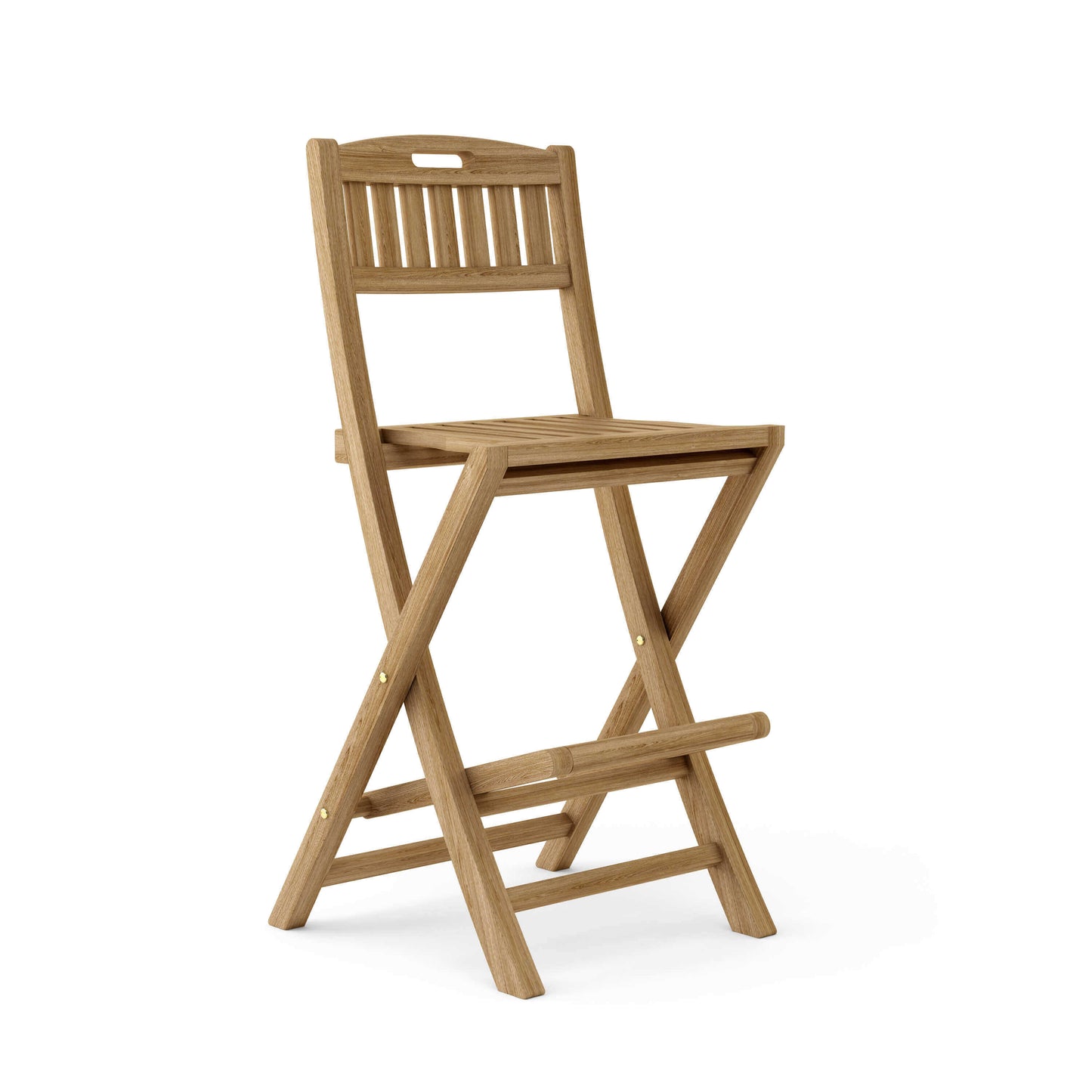 Anderson Teak outdoor folding bar chair durable and weather-resistant with no assembly required