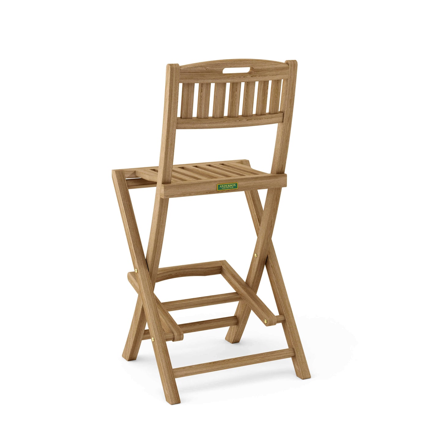 Anderson Teak outdoor folding bar chair durable and weather-resistant with no assembly required