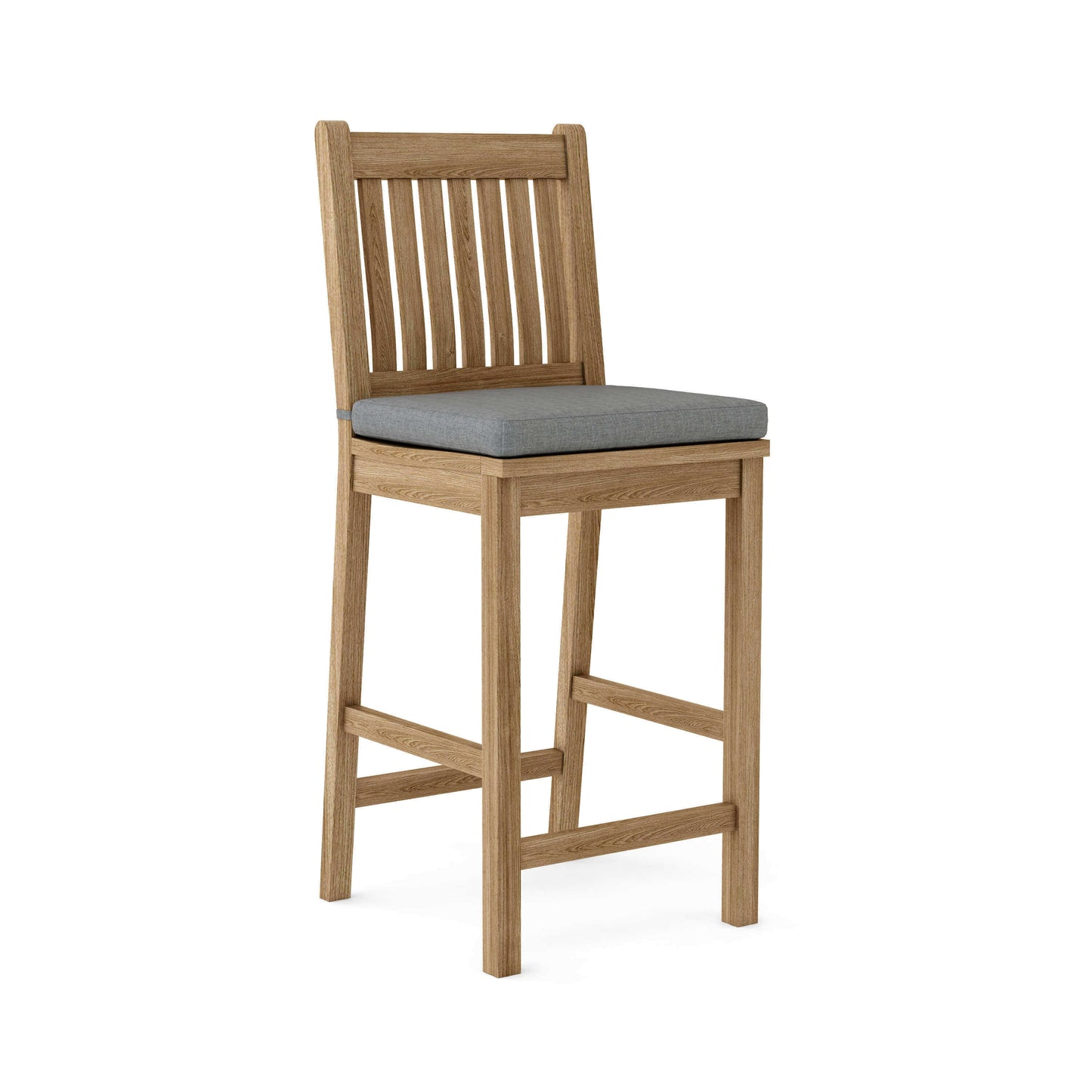 Anderson Teak outdoor wooden bar chairs with Sunbrella cushion options available