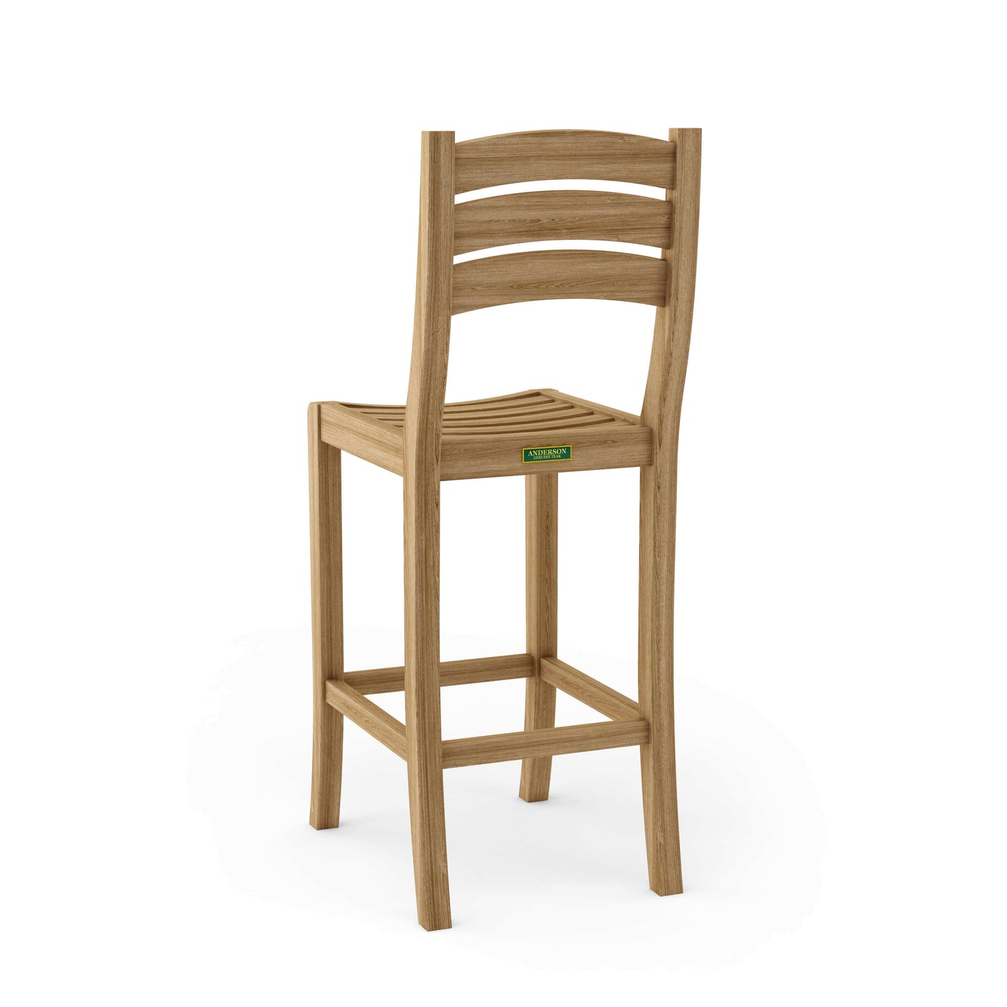 Anderson Teak outdoor bar chair made from durable teak wood construction