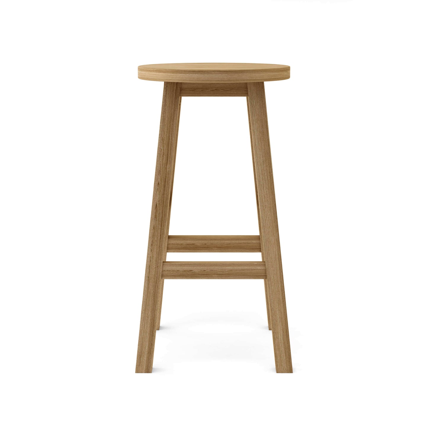 Anderson Teak Round Outdoor Bar Stool constructed from high-quality, weather-resistant teak wood