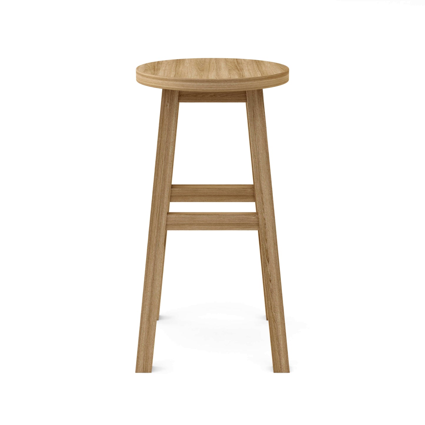 Anderson Teak Round Outdoor Bar Stool constructed from high-quality, weather-resistant teak wood