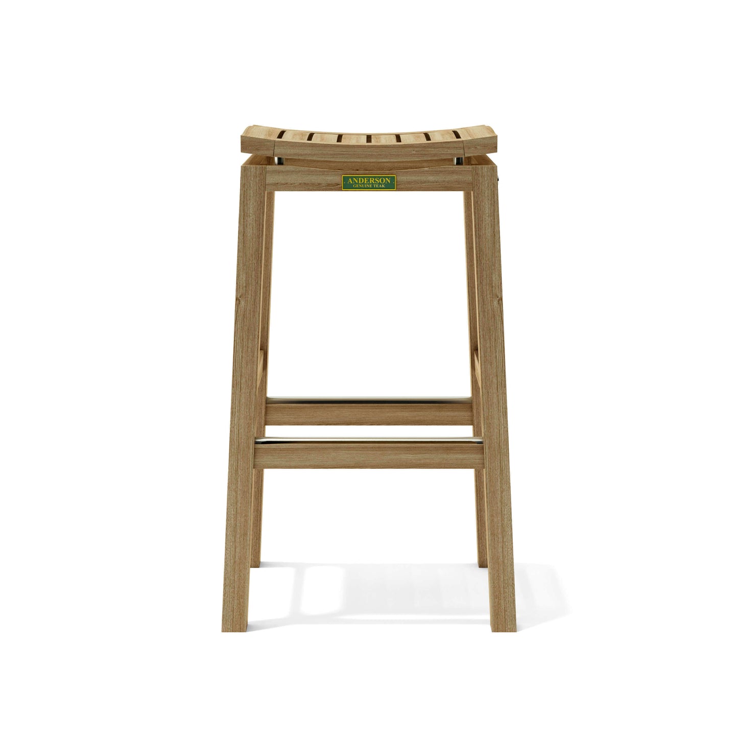 Teak wood backless outdoor bar stools