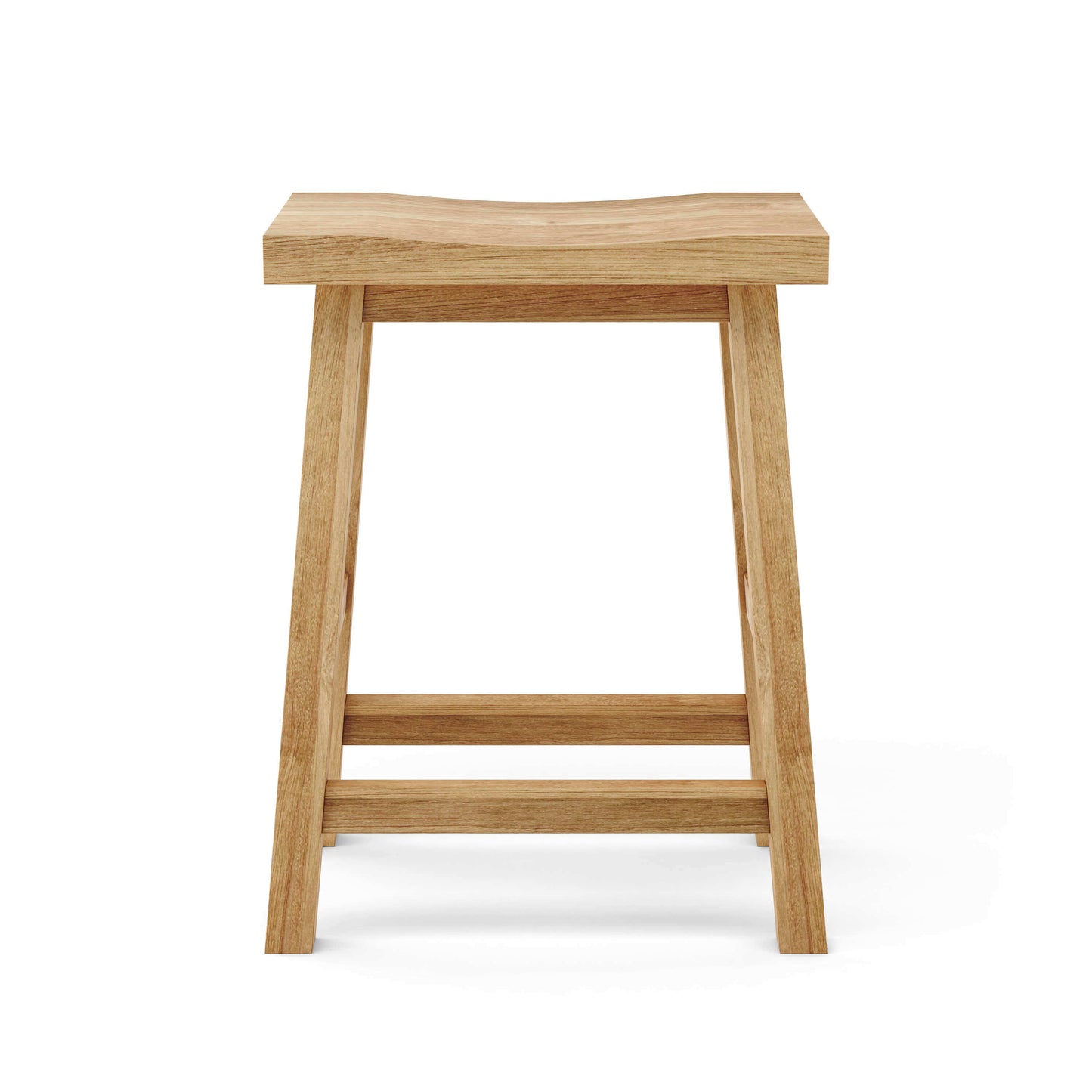Anderson Teak Rectangular Outdoor Counter Stool made from durable solid teak wood construction