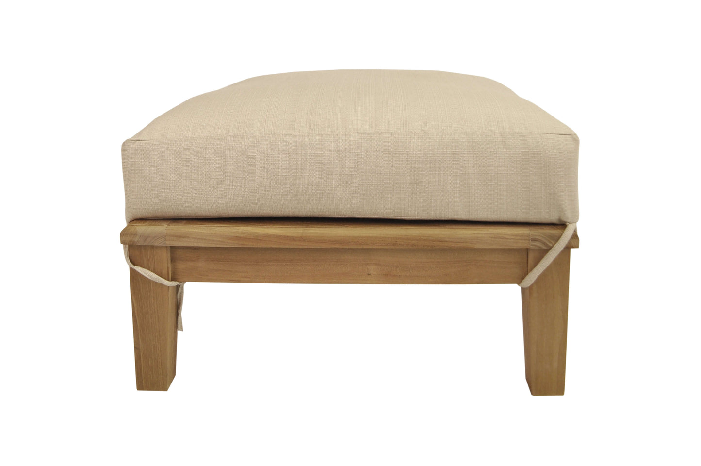 Anderson Teak Outdoor Ottoman made from all-weather teak wood