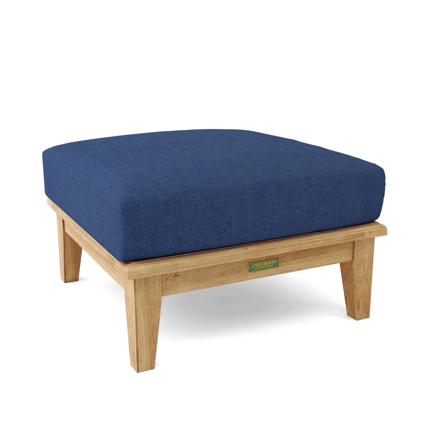 Anderson Teak Outdoor Ottoman made from all-weather teak wood