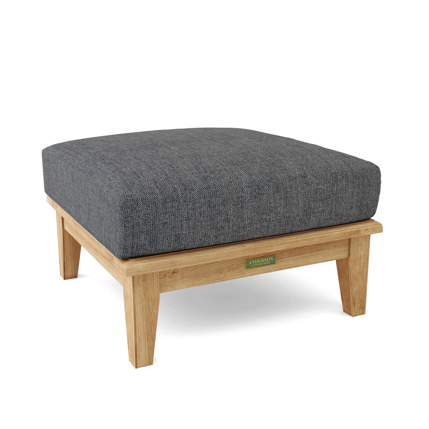 Anderson Teak Outdoor Ottoman made from all-weather teak wood