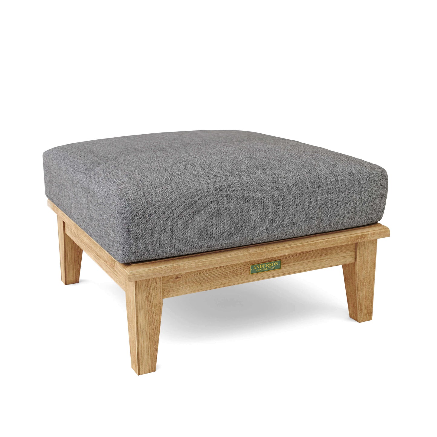 Anderson Teak Outdoor Ottoman made from all-weather teak wood