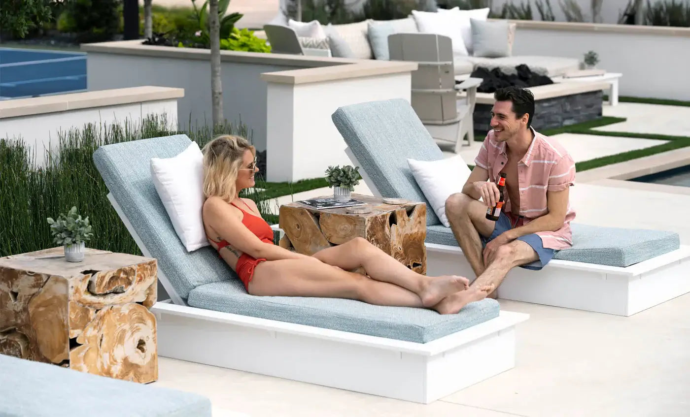 Perfect for poolside lounging, deck sipping, or patio relaxation, this chaise lounge chair invites you to create unforgettable memories in style.