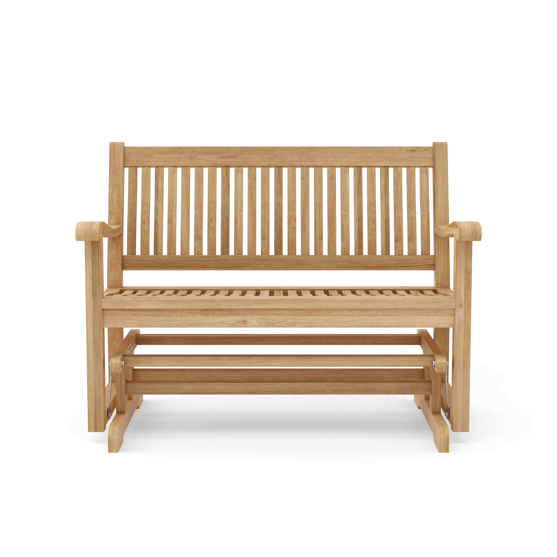 Anderson Teak 4-Foot Outdoor Glider chair made from Grade-A premium teak wood