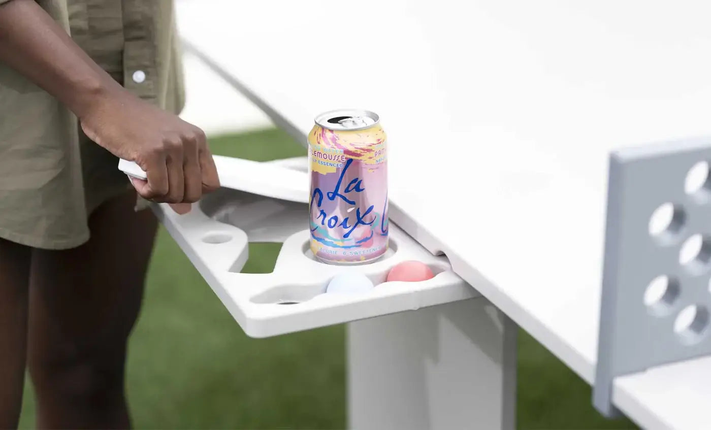Perfect for your backyard, deck, or patio, this premium table tennis set comes complete with a durable net, two paddles, and four balls, so you can start playing the moment it’s set up.