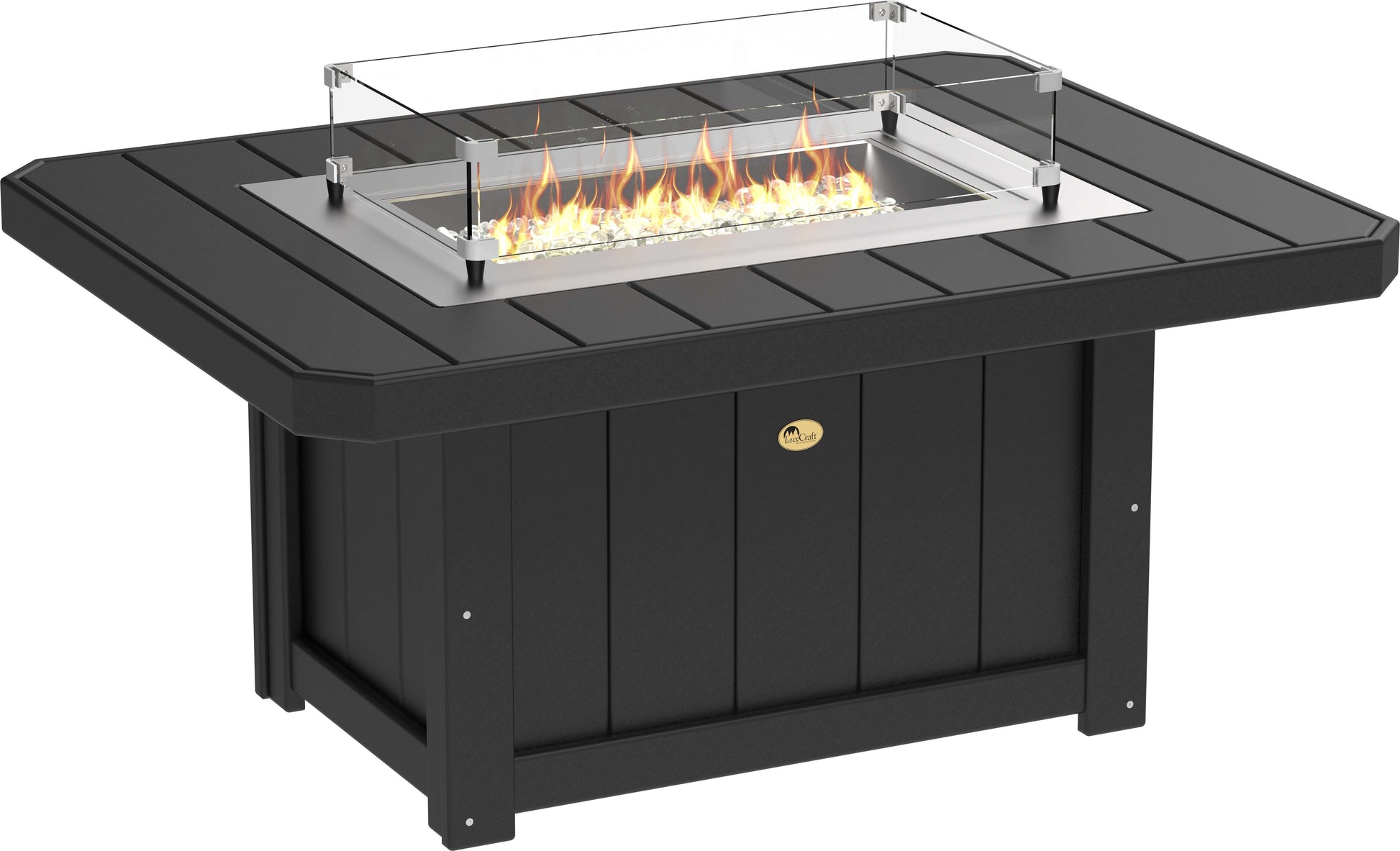 51" Rectangular Gas Propane Fire Pit Table that is easy to light and includes natural gas conversion kit