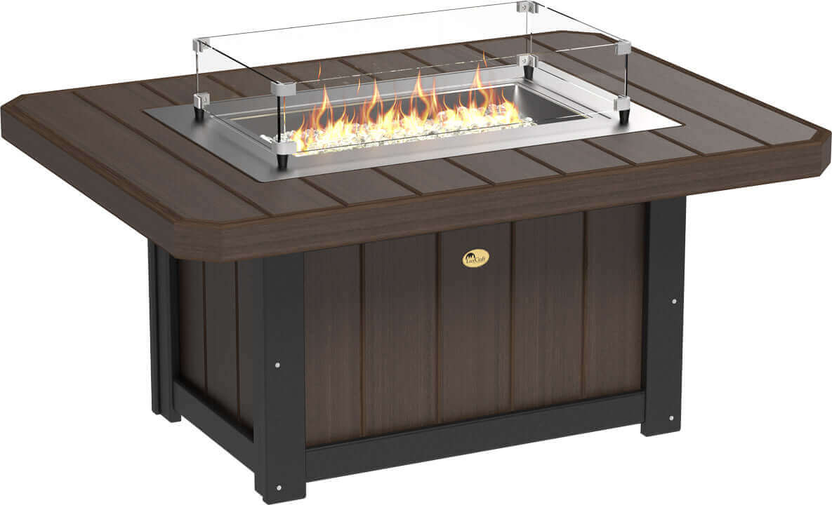 51" Rectangular Gas Propane Fire Pit Table that is easy to light and includes natural gas conversion kit