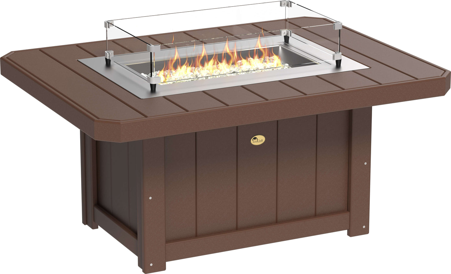 51" Rectangular Gas Propane Fire Pit Table that is easy to light and includes natural gas conversion kit