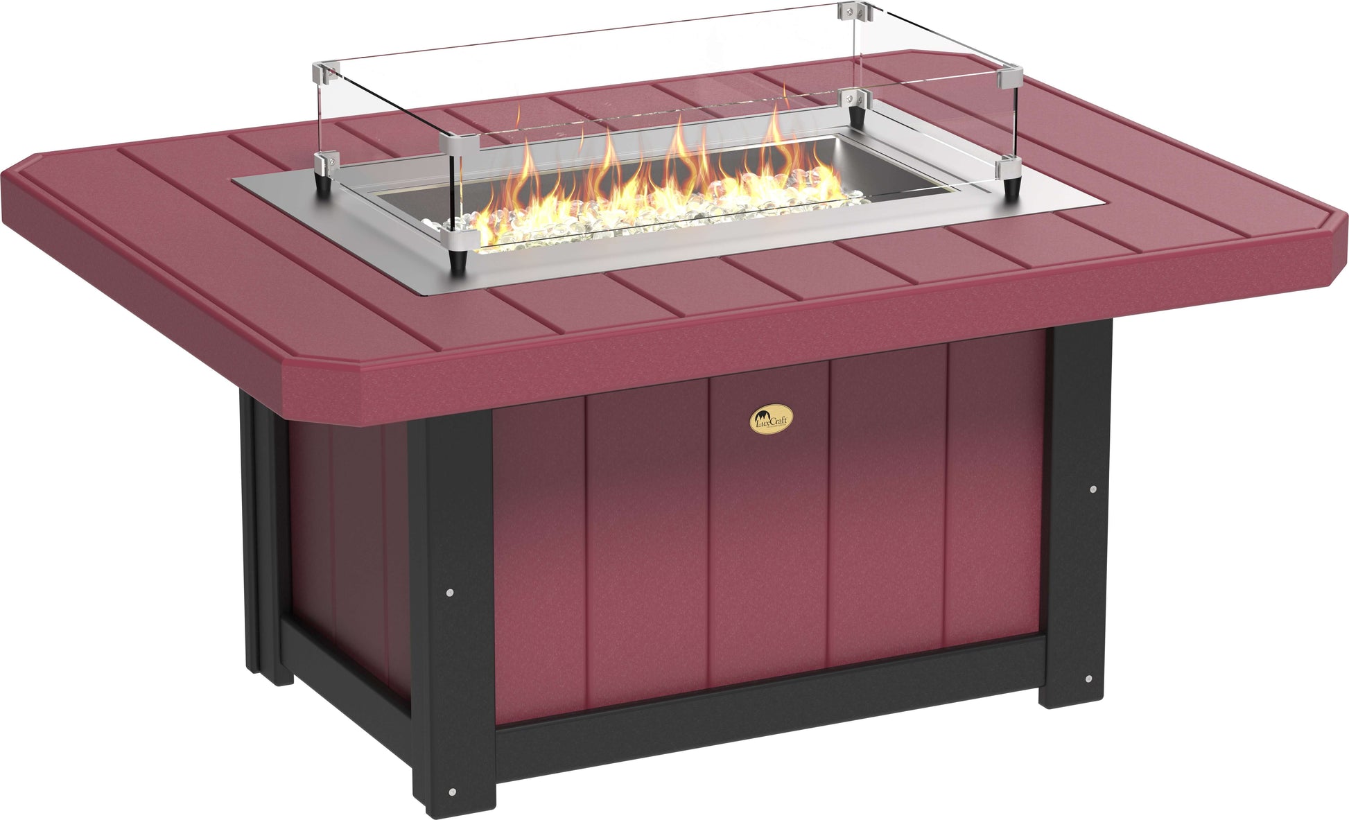 51" Rectangular Gas Propane Fire Pit Table that is easy to light and includes natural gas conversion kit