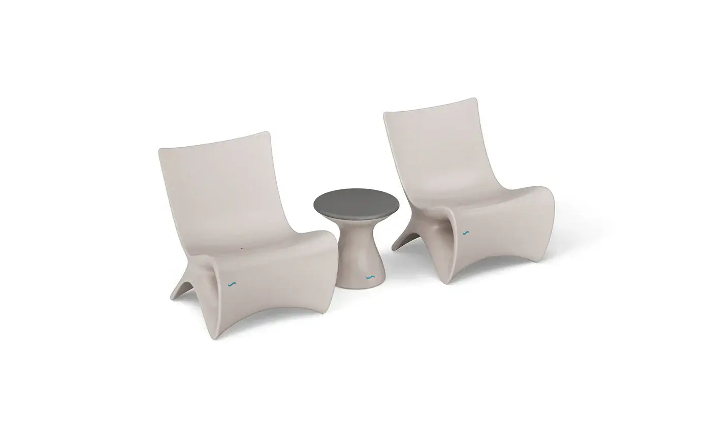 This set includes two Autograph Chairs and a matching Autograph Standard Side Table, crafted to transform your outdoor space into a sophisticated retreat.