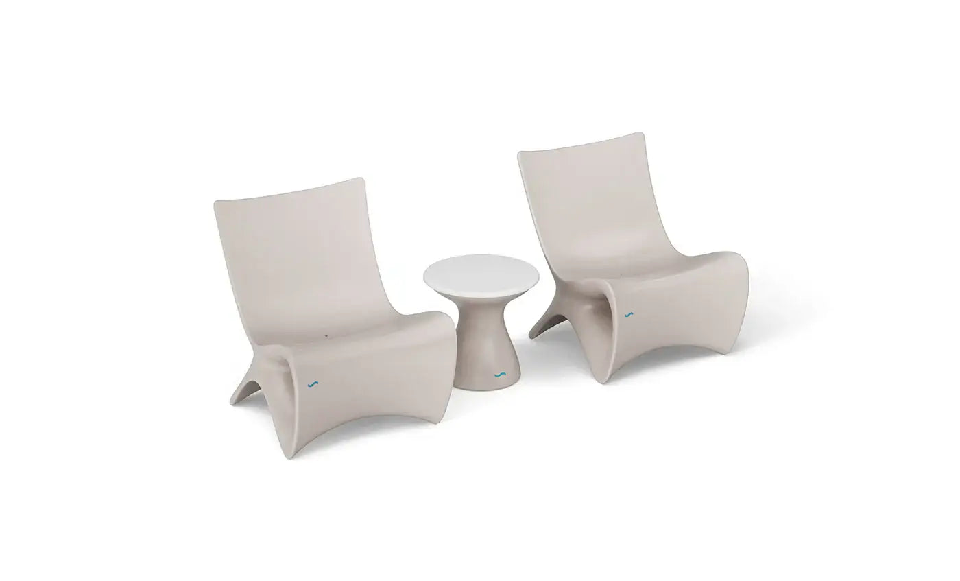 This set includes two Autograph Chairs and a matching Autograph Standard Side Table, crafted to transform your outdoor space into a sophisticated retreat.