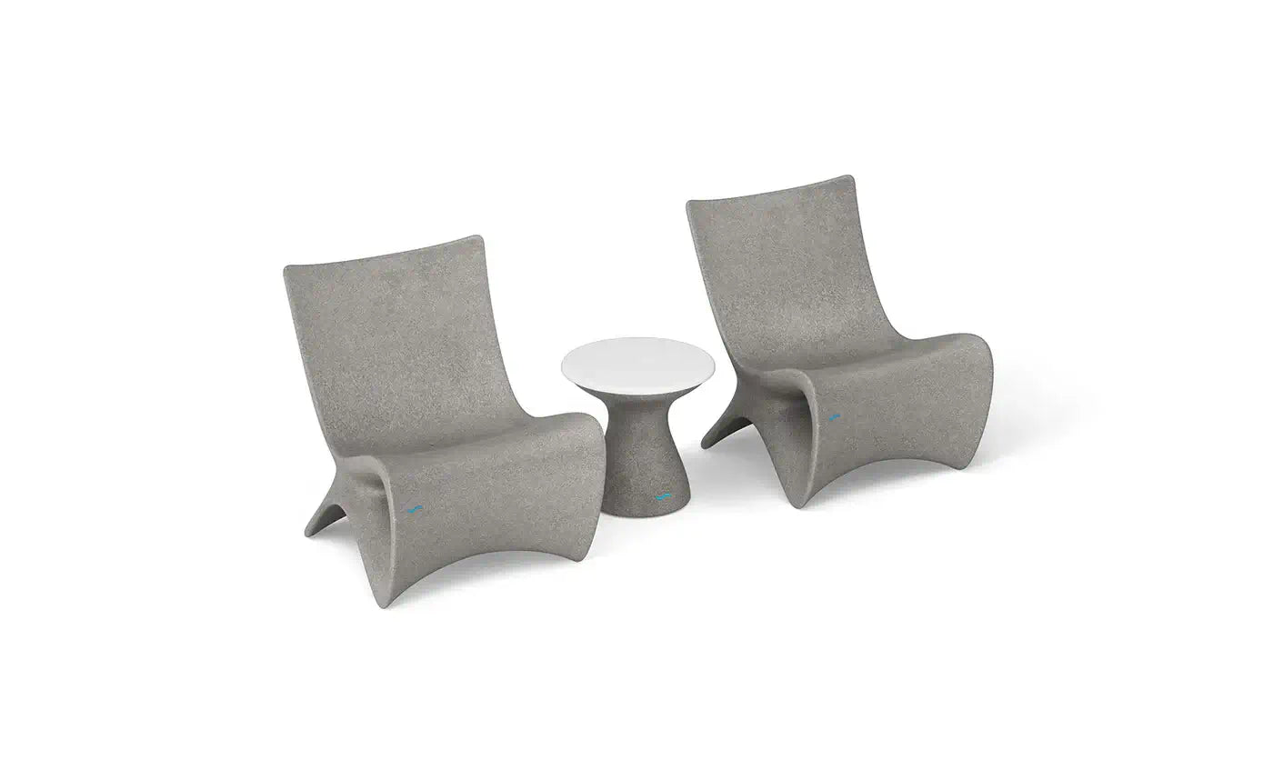 This set includes two Autograph Chairs and a matching Autograph Standard Side Table, crafted to transform your outdoor space into a sophisticated retreat.